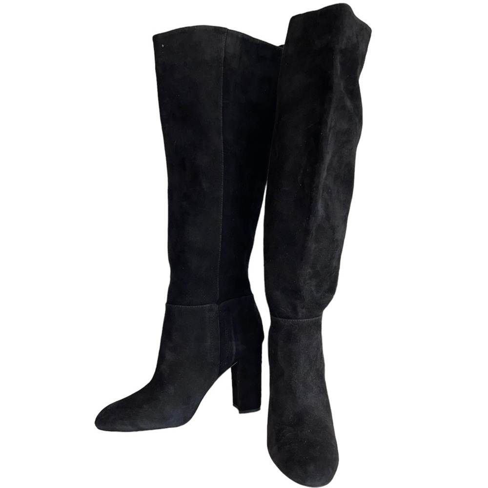 NWOT - Sam Edelman Caprice Knee-High Boot Black Suede Boot Size 9.5 no box